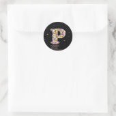 Aanloopbrief P Ronde Sticker (Tas)