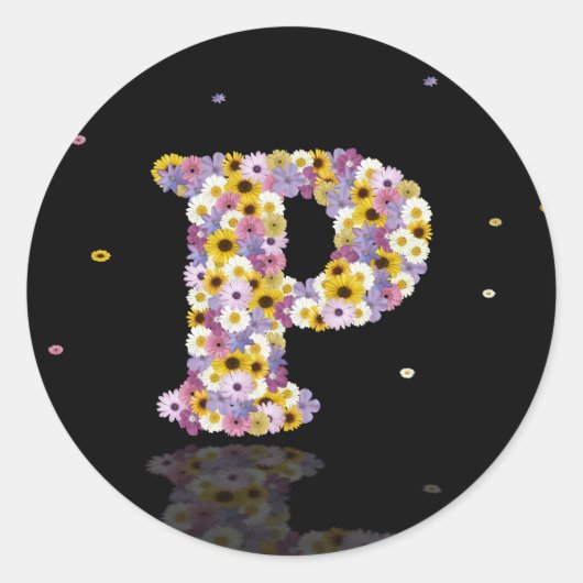 Aanloopbrief P Ronde Sticker (Voorkant)