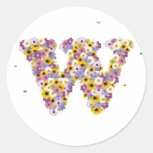 Aanloopbrief W Ronde Sticker