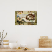 Aanmaak van Adam door Michelangelo, Kunst Poster (Keuken)