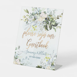 Aanmelden bij PixDezines Rustic Blue Gum Eucalyptu Reclamebord Met Voetstuk