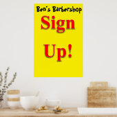 Aanmelden bij Salon Barbershop Posters (Keuken)