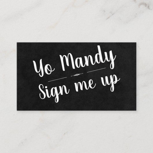 Aanmelden Visitekaartje (Voorkant)