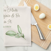 Aanmoedigend Bijbelvers Magnolia Waterverf Script Theedoek (Quarter Fold)