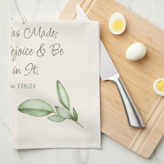 Aanmoedigend Bijbelvers Magnolia Waterverf Script Theedoek (Quarter Fold)