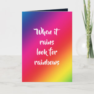 Aanmoedigend Citaat, zoek Rainbows & sterren Kaart