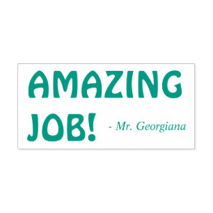 Aanmoedigend "GEWELDIG WERK!" Teacher Rubber Stamp Zelfinktende Stempel