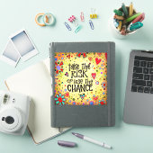Aanmoedigend Neem het risico Yellow Fun Trendy Sticker (iPad Cover)