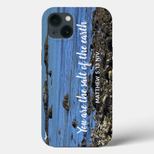 Aanmoedigende Bijbelvers Foto van Atlantische Ocea iPhone 13 Hoesje
