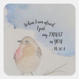 Aanmoedigende Schrift - 2024 jaar tekst Vierkante Sticker