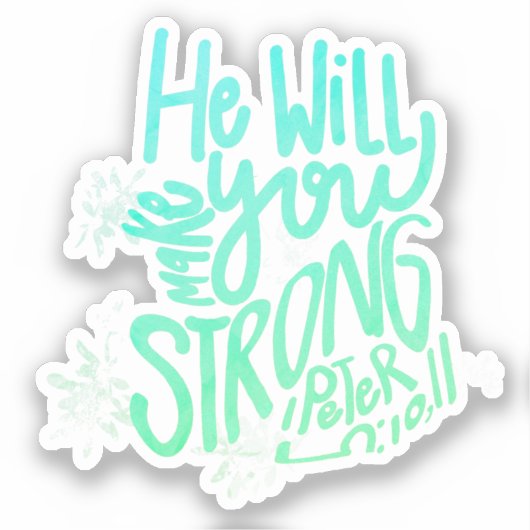 Aanmoedigende Schrift vinyl sticker (Voorkant)