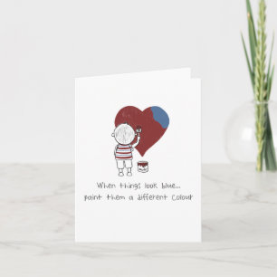 Aanmoediging alleen maar omdat het wenskaart leuk  kaart