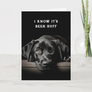 Aanmoediging/ Beterschap Schattige Zwarte Labrador Kaart
