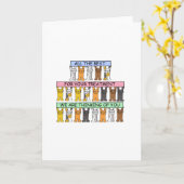 Aanmoediging door behandeling Cartoon katten Kaart (Gele Bloem)