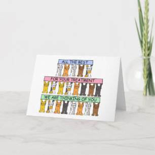 Aanmoediging door Cartoon katten te behandelen Kaart