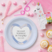 Aanmoediging en gebruik van lichtblauwe Bijbelverg Papieren Bordje (Feest)