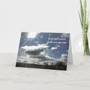 Aanmoediging Kaart met bewolkte lucht.