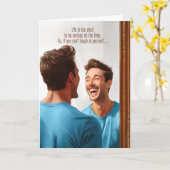 Aanmoediging Lach om jezelf Man in de spiegel Kaart (Gele Bloem)