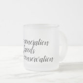 Aanmoediging Matglas Koffiemok (Voorkant rechts)