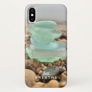 Aanmoediging om alleen maar het Zee van het strand iPhone X Hoesje