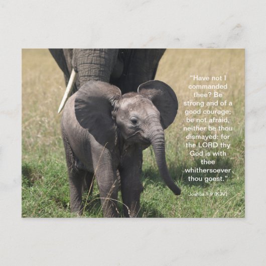 Aanmoediging van bijbelverse Briefkaart (Voorkant)