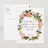 Aanmoediging van Bijbelverzen Kunst - Psalm 48:14 Briefkaart (Voorkant / Achterkant)