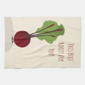Aanmoediging van Cartoon Cute Beet | Keukenhanddoe Theedoek (Horizontaal)