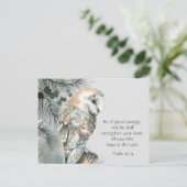 Aanmoediging van Inspirerend Bijbelscripts Owl Ca Briefkaart (Staand voorkant)