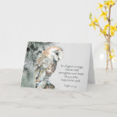 Aanmoediging van Inspirerend Bijbelscripts Owl Ca Kaart (Gele Bloem)
