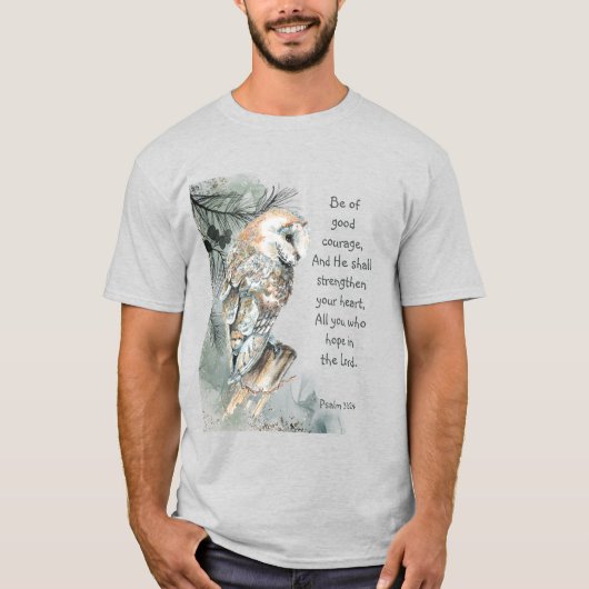 Aanmoediging van Inspirerend Bijbelscripts T-shirt (Voorkant)