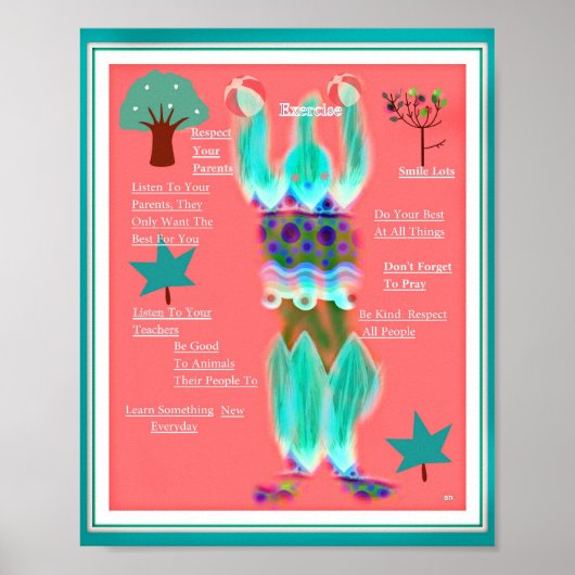 AANMOEDIGING VAN KINDEREN.. Poster (Voorkant)