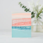 aanmoediging van kleurrijk briefkaart (Staand voorkant)