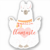 Aanmoediging van Llamaste Yoga-positie Sticker (Voorkant)