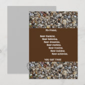 Aanmoediging van Man flat-Wenskaart (Voorkant / Achterkant)