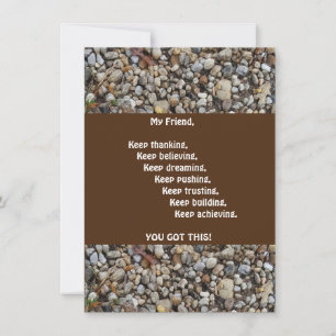 Aanmoediging van Man flat-Wenskaart