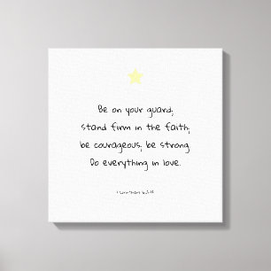 Aanmoediging van Motivatie geloof Bijbelvers citaa Canvas Afdruk