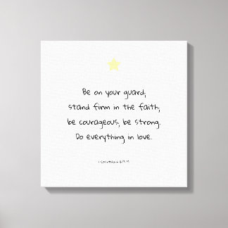 Aanmoediging van Motivatie geloof Bijbelvers citaa Canvas Afdruk
