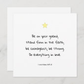 Aanmoediging van Motivatie geloof Bijbelvers citaa Feestdagenkaart (Voorkant / Achterkant)