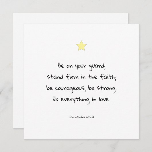 Aanmoediging van Motivatie geloof Bijbelvers citaa Feestdagenkaart (Voorkant / Achterkant)