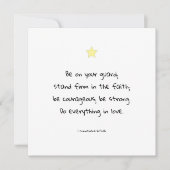 Aanmoediging van Motivatie geloof Bijbelvers citaa Feestdagenkaart (Voorkant)