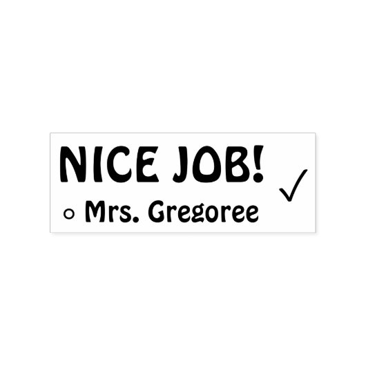 Aanmoediging van "NICE JOB!" + Aangepaste aanspree Rubberstempel (Afrduk)