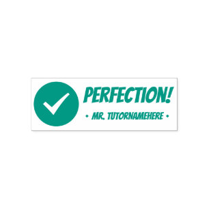 Aanmoediging van "Perfectie!" Feedback Rubberstemp Zelfinktende Stempel
