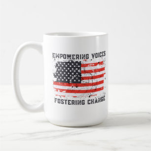 Aanmoediging van verandering 2024 Amerikaanse pres Koffiemok