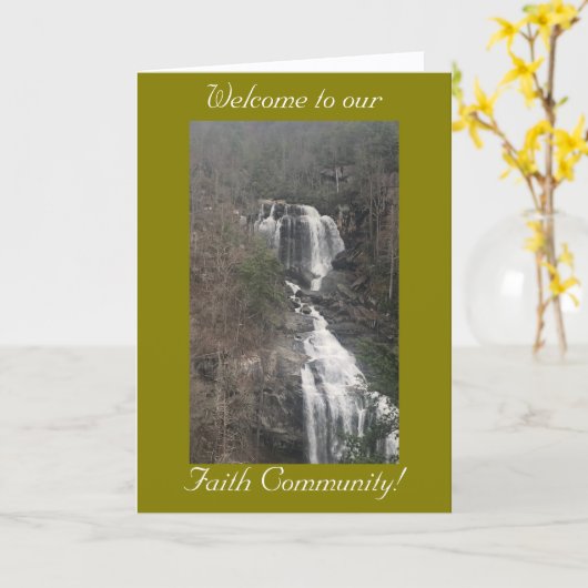 Aanmoediging, welkom in onze geloofsgemeenschap, K Kaart (Gele Bloem)