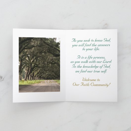 Aanmoediging, welkom in onze geloofsgemeenschap, K Kaart (Binnen)