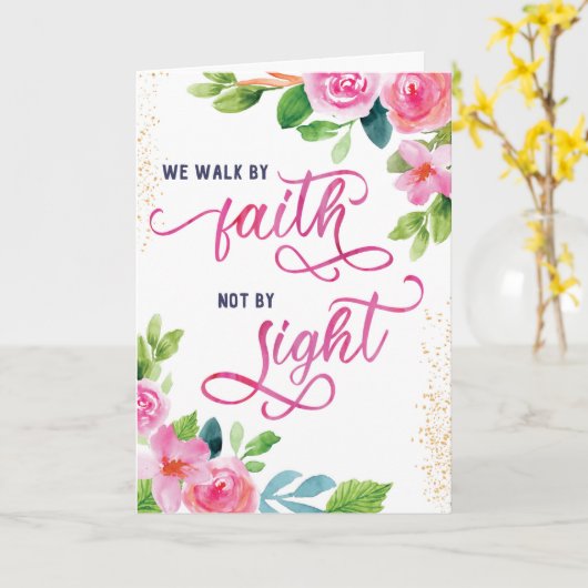 Aanmoediging, Wij wandelen door geloof, niet door  Kaart (Gele Bloem)