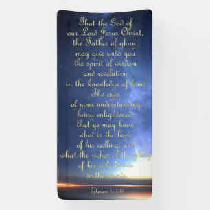 Aanmoedigingsbanner - Ephesianen 1:17-18 Spandoek