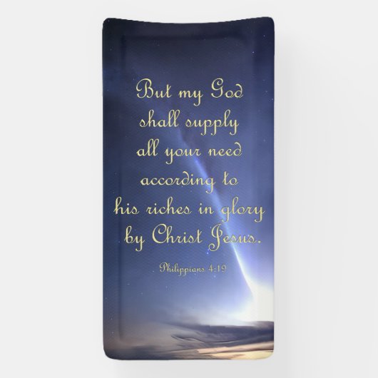 Aanmoedigingsbanner - Filippijnen 4:19 Spandoek (Verticaal)