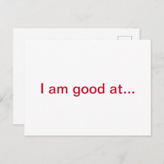 Aanmoedigingskaart Briefkaart (Voorkant / Achterkant)