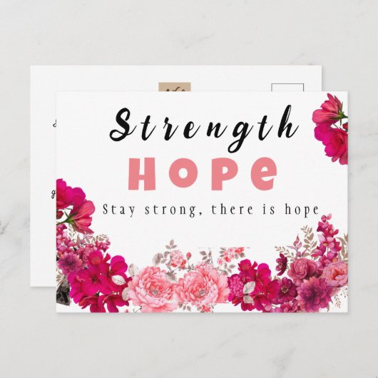 aanmoedigingskaarten voor mensen die ze nodig hebb briefkaart (Voorkant / Achterkant)